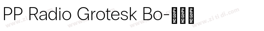 PP Radio Grotesk Bo字体转换 PP Radio Grotesk Bo字体转换